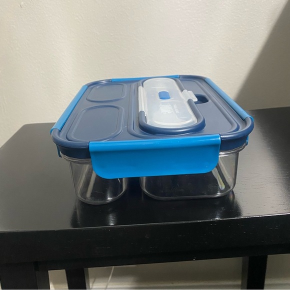 Built Weight Watchers 3 Compartment Lunch Container Snap On Top With Silverware - Picture 6 of 12